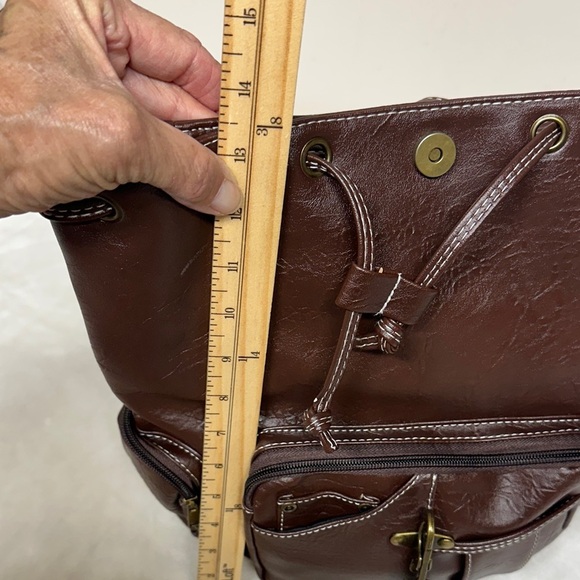 Vintage Yongle Drawstring Backpack with many pockets unisex - Picture 9 of 13